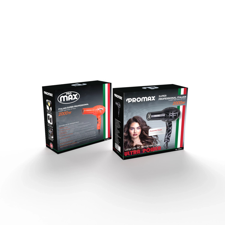 سشوار ایتالیایی پرومکس 2000 وات مدل 7854n اصلی با تخفیف ویژه